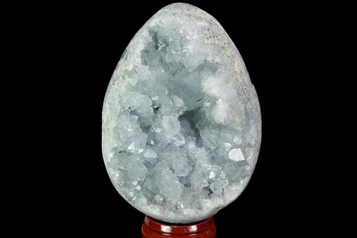 Crystal Filled Celestine (Celestite) Egg Geode - Madagascar #98820